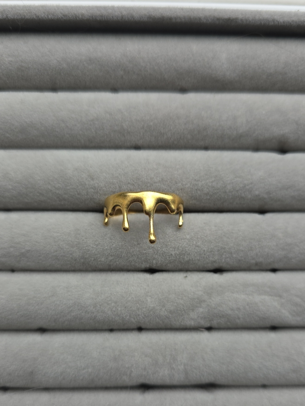 Gold Drip Band Ring - Womans Fashion Ring
